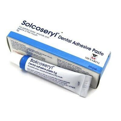 SOLCOSERYL DENTAL ADHESIVE PASTE 5G. FOR PIANFUL ULCERS 1 pcs