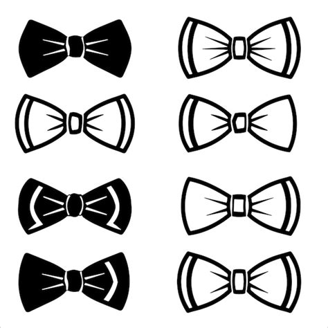 Premium Vector Bow Ties Vector Silhouette Illustration Pack