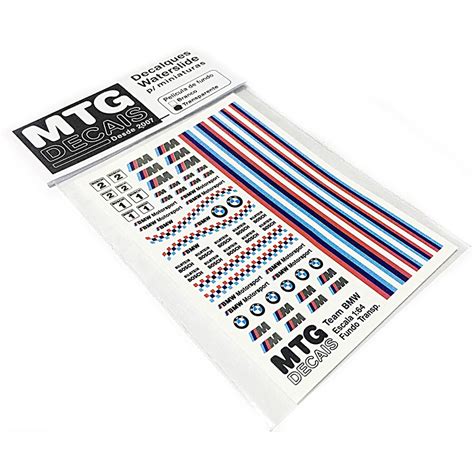 Decalque Mtg Decais Faixas Bmw Racing Escala Hot Wheels Jada M Matchbox Greenlight