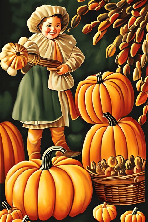 Thanksgiving Wall Art A Vintagestyle Poster · Creative Fabrica