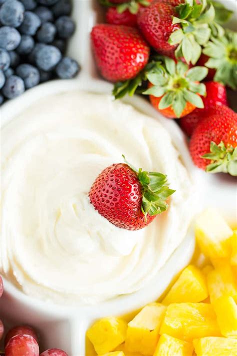 Cream Cheese Fruit Dip Recipe | Brown Eyed Baker