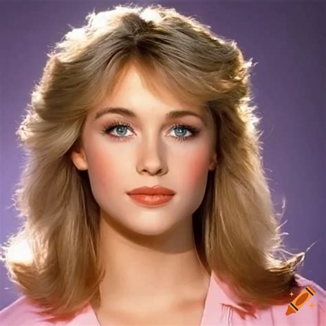 1986 Retro Headshot Of Katherine Dempsey At Age 19 With Cute Serious