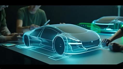 Premium Ai Image Engineers Working On Automobile Design Are Using A