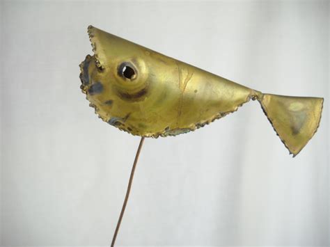 Vintage Kinetic Fish Sculpture Attributed To Willem Degroot