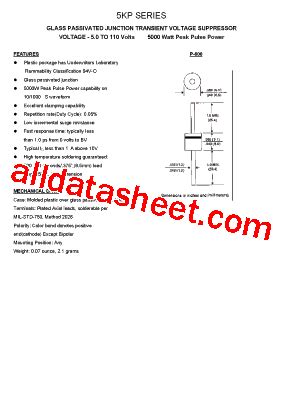 5KP36A Datasheet PDF Transys Electronics