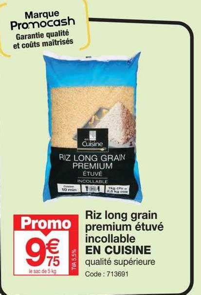 Promo Riz Long Grain Premium étuvé Incollable En Cuisine Chez Promocash