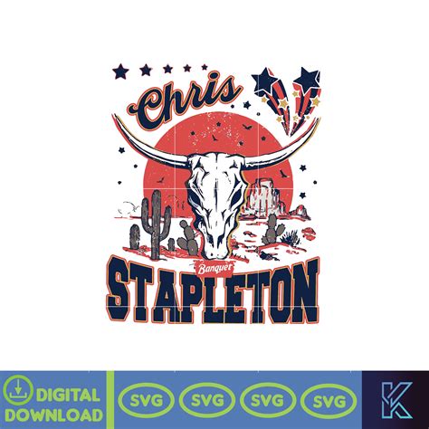 Chris Stapleton Svg Chris Stapleton Bullhead Svg All Ameri Inspire