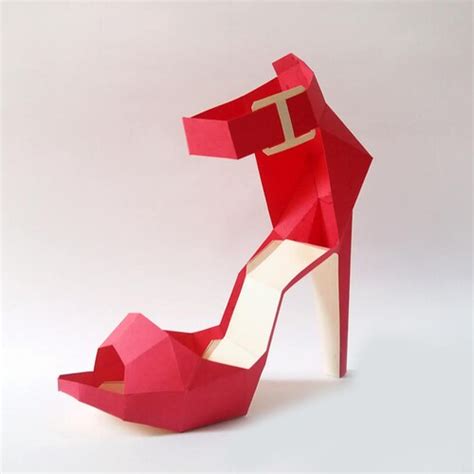 Diy Paper Model High Heel Belly Papercraft Instant Digital Etsy