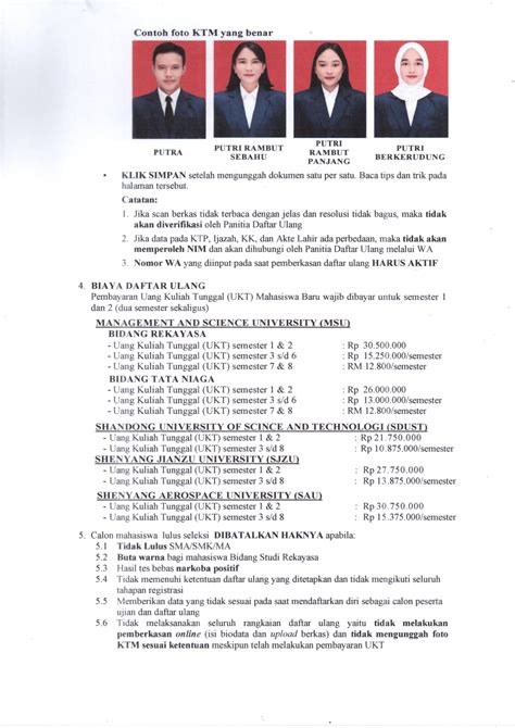 Hasil Seleksi Dan Daftar Ulang Camaba Jalur Ujian Tulis Program Joint