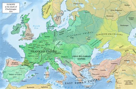 Europe in 814 AD - a x-post from /r/MapPorn : r/bulgaria