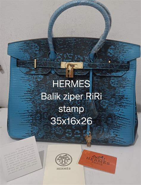 Hermes Birkin Croco Balik Zipper Riri Fesyen Wanita Tas Dompet Di