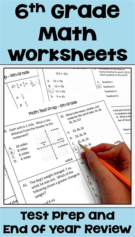 Sixth Grade Math Standards