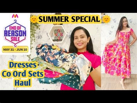 Myntra Dresses Haul End Of Reason Sale 2024 Comfy Dresses Co Ord