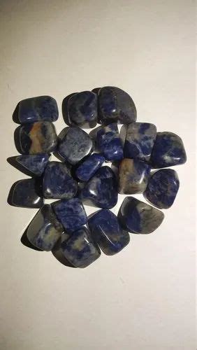 Blue Sodalite Tumbled Stones, For Healing, 25 To 30mm at Rs 1500/kg in Khambhat