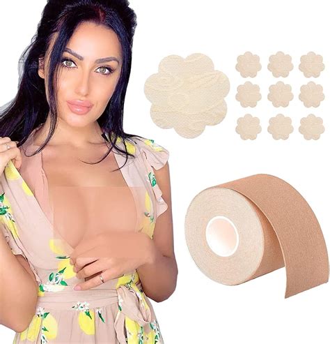 Boob Tape Breast Lift Tape Adhesive Bra Nipple Cover A G Cup Walmart