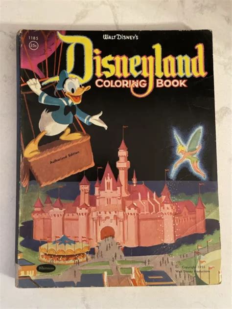 VINTAGE WHITMAN 1955 WALT DISNEY S DISNEYLAND COLORING BOOK 128 Pages