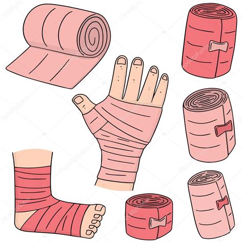 Vector Set Of Medical Bandage Stock Vector By Ourlifelooklikeballoon