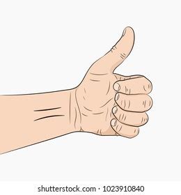 Hand Thumb Lifted Vector Illustration Human Stock Vector Royalty Free