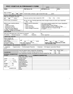 PPCT Positive In Pregnancy Form Fill And Sign Printable Template Online