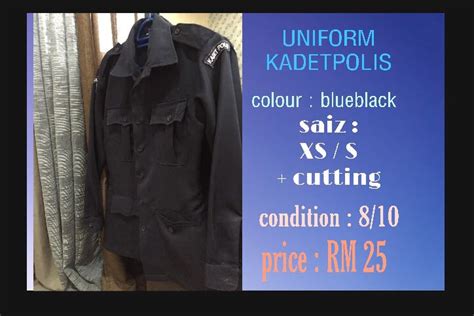 UNIFORM KADET POLIS Women S Fashion Muslimah Fashion Baju Kurung