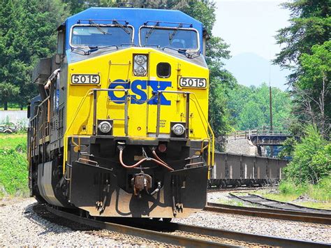 CSX Southbound Unit Coal Train Waits For A Clear Mainline At Marion