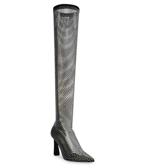 Embellished Mesh Knee High Boots Ubicaciondepersonas Cdmx Gob Mx