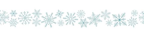 Seamless Border Of Blue Snowflakes 4866441 Vector Art At Vecteezy