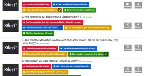 Deutsch G1h Kahoot Fragen