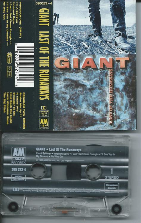 Giant Last Of The Runaways 1989 Chrome Cassette Discogs