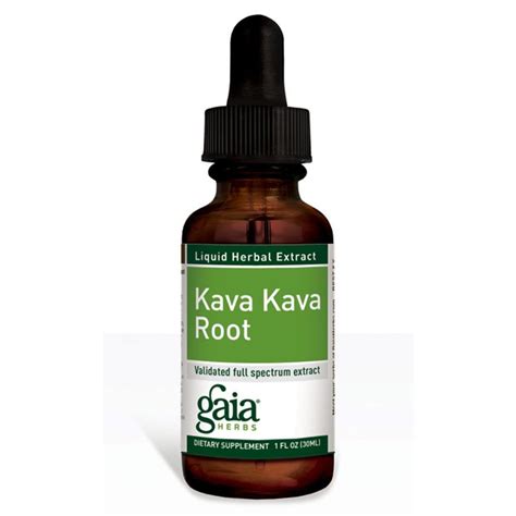 Gaia Herbs Kava Kava Root Extra Strength Liquid Supplement 1 Ounce