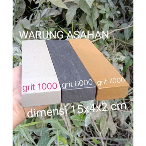 Jual Batu Asahan Pisau Terbaik 1set Isi 3pcs Grit 1000 6000 7000