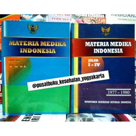 Jual Buku Materia Medika Indonesia Jilid I IV V VI KUALITAS NO 1