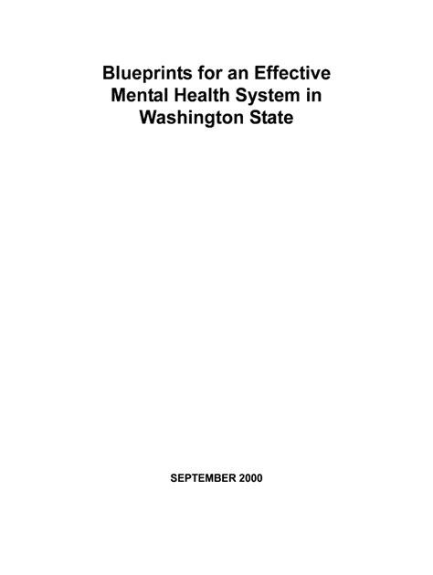 Fillable Online Blueprints For An Effective Mental Health System In Fax