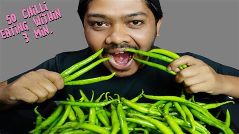 Asmr Mukbang Random Green Chilli Eating Show 🌶🌶 Hottest Chillies