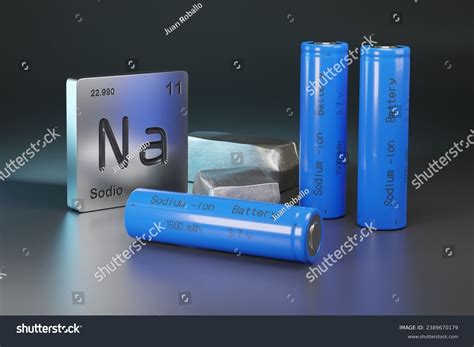 Sodium Ion Batteries Metallic Sodium Element Stock Illustration