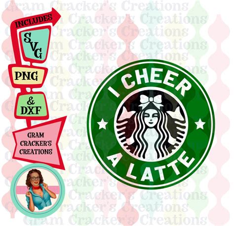 I Cheer A Latte Svg File Instant Download Cut File For Silhouette And