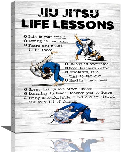 Amazon Dollffey Jiu Jitsu Wall Art Jujitsu Life Lessons Pictures