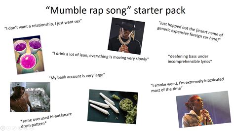 Mumble Rap Song Starter Pack Rstarterpacks