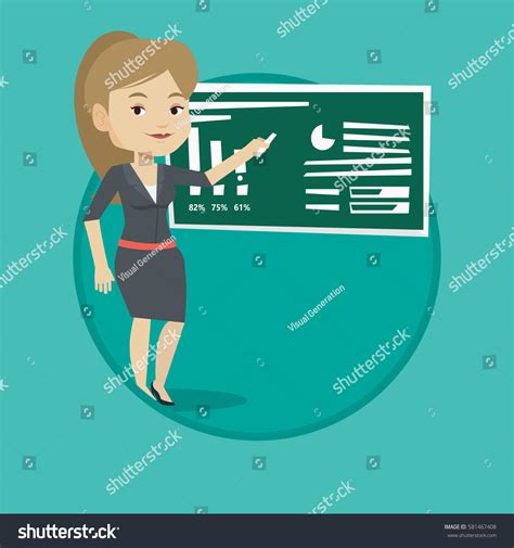 Teacher Standing Classroom Teacher Standing Front Stock Vector Royalty