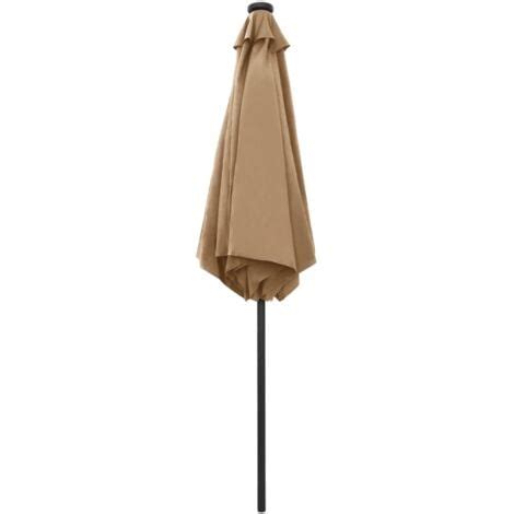 VidaXL Parasol Avec LED Et M T En Aluminium 270 Cm Taupe