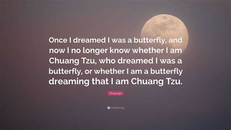 Zhuangzi Quote Once I Dreamed I Was A Butterfly And Now I No Longer