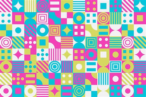 Colorful Geometric Shape Mosaic Pattern Background 16473834 Vector Art At Vecteezy