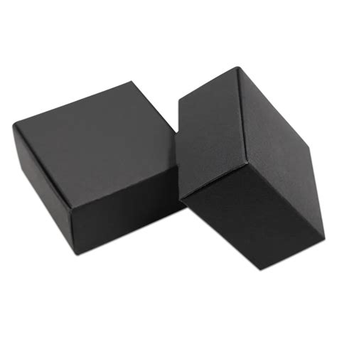 Bo Te Cadeau En Papier Kraft Noir Blanc Emballage Pour Bijoux Savon