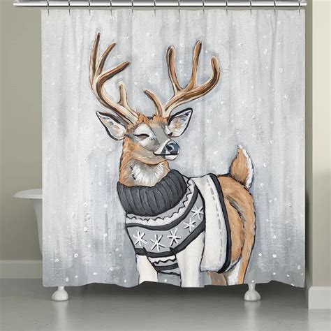 Cozy Deer Shower Curtain Laural Home