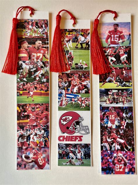 Updated Kansas City Chiefs Set Of 3 Laminated Bookmarks Etsy Canada