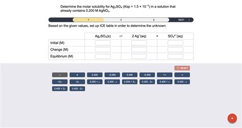 Answered Determine The Molar Solubility For Ag2so4 Ksp 1 5 X 10 In A Solution That Already