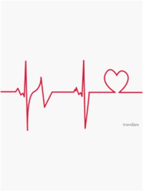 Heart Beat Sticker By Trendism Redbubble