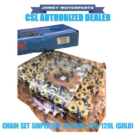 CSL CHAIN SET SNIPER135 VEGA FORCE CLASSIC 14T 38T 428 120L GOLD