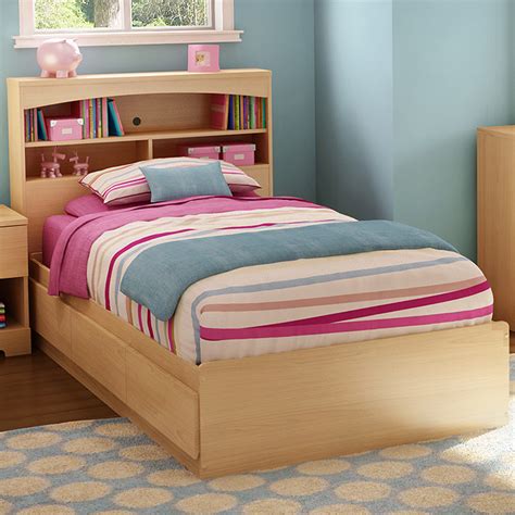 Southshore 2 Piece Bedroom Set Step One Twin Bookcase Headboard And