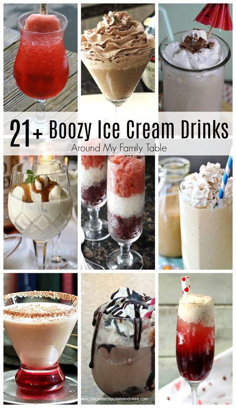 Boozy Alcoholic Ice Cream Drinks - Around My Family Table